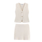 The Mira Button-Front Knit Skirt & Top Set