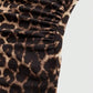 Leopard Printed V-neck Backless Halter Crop Top