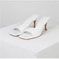 Thea - Square-Toe Heeled Sandals