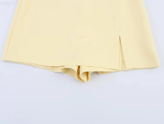 The Livia High-Waist Slit Skort
