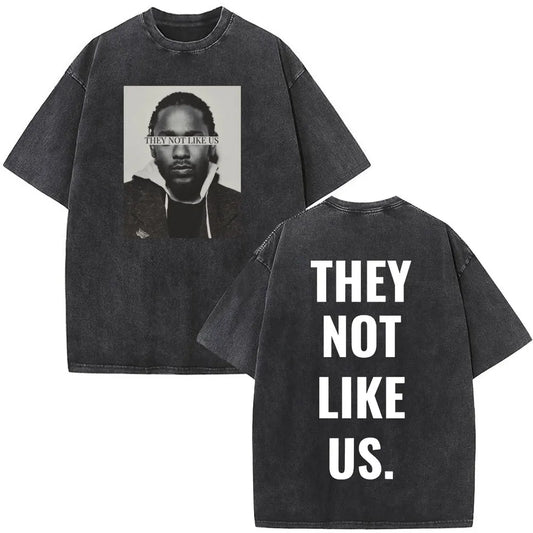 "They Not Like Us" Kendrick  - Washed Vintage Oversized T-shirt
