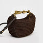 Braided Mini Crossbody Baguette Bag