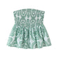 Elena - Strapless Floral Ruffle Crop Top