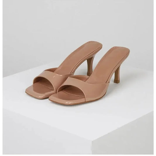 Thea - Square-Toe Heeled Sandals