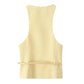 Isabella – Belted Button Tank & Tailored Midi Skirt