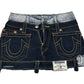 Y2k Skirt Letter Embroidery Denim Pleated Mini Skirt