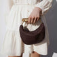 Braided Mini Crossbody Baguette Bag