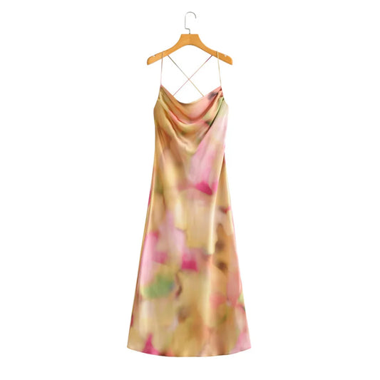 Isla - Open Back Midi Dress