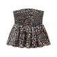 Elena - Strapless Floral Ruffle Crop Top