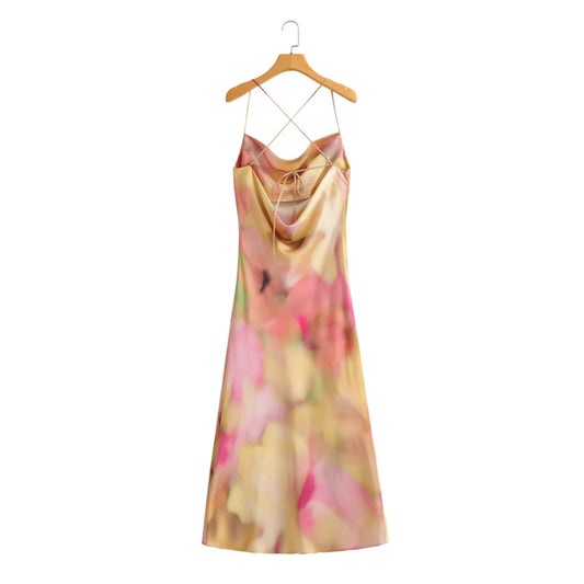 Isla - Open Back Midi Dress