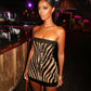Women Pullover Sexy Zebra Printed Slim A-Line Ultra Short Dress