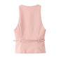 Vivienne – The Belted Vest Blazer & Tailored Shorts Set