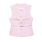 Delphine – The Belted Button-Front Vest