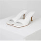 Thea - Square-Toe Heeled Sandals