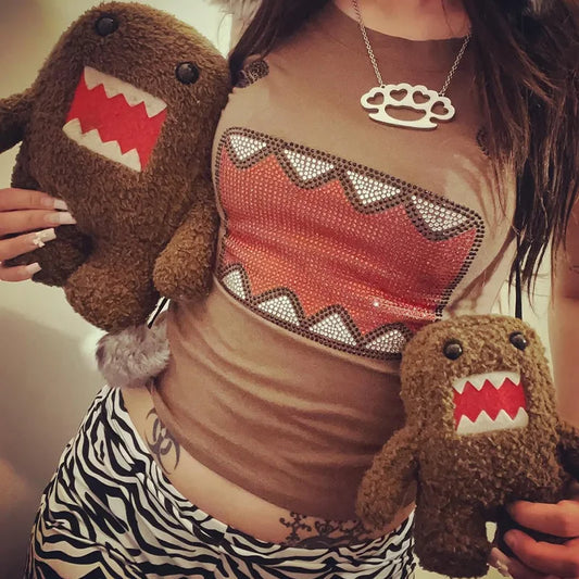 Domo Y2K Rhinestone T-shirt
